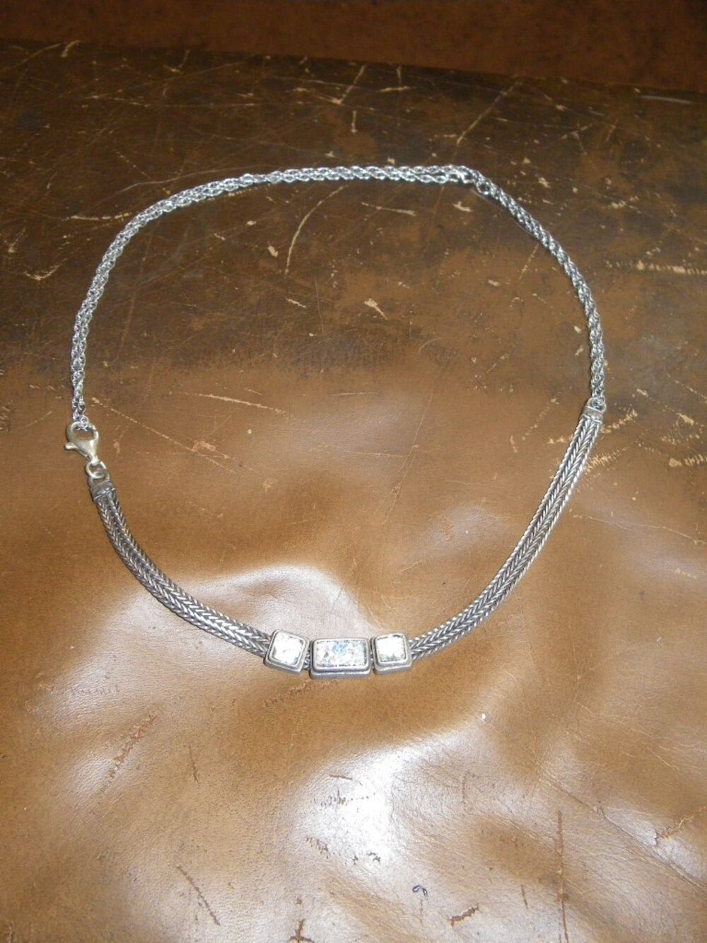 Women’s Sterling Silver Necklace Bracelet Combo w/ Druzy Quartz Stone Pendants